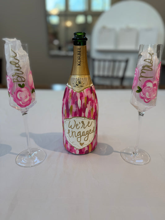 Personalized champagne glasses