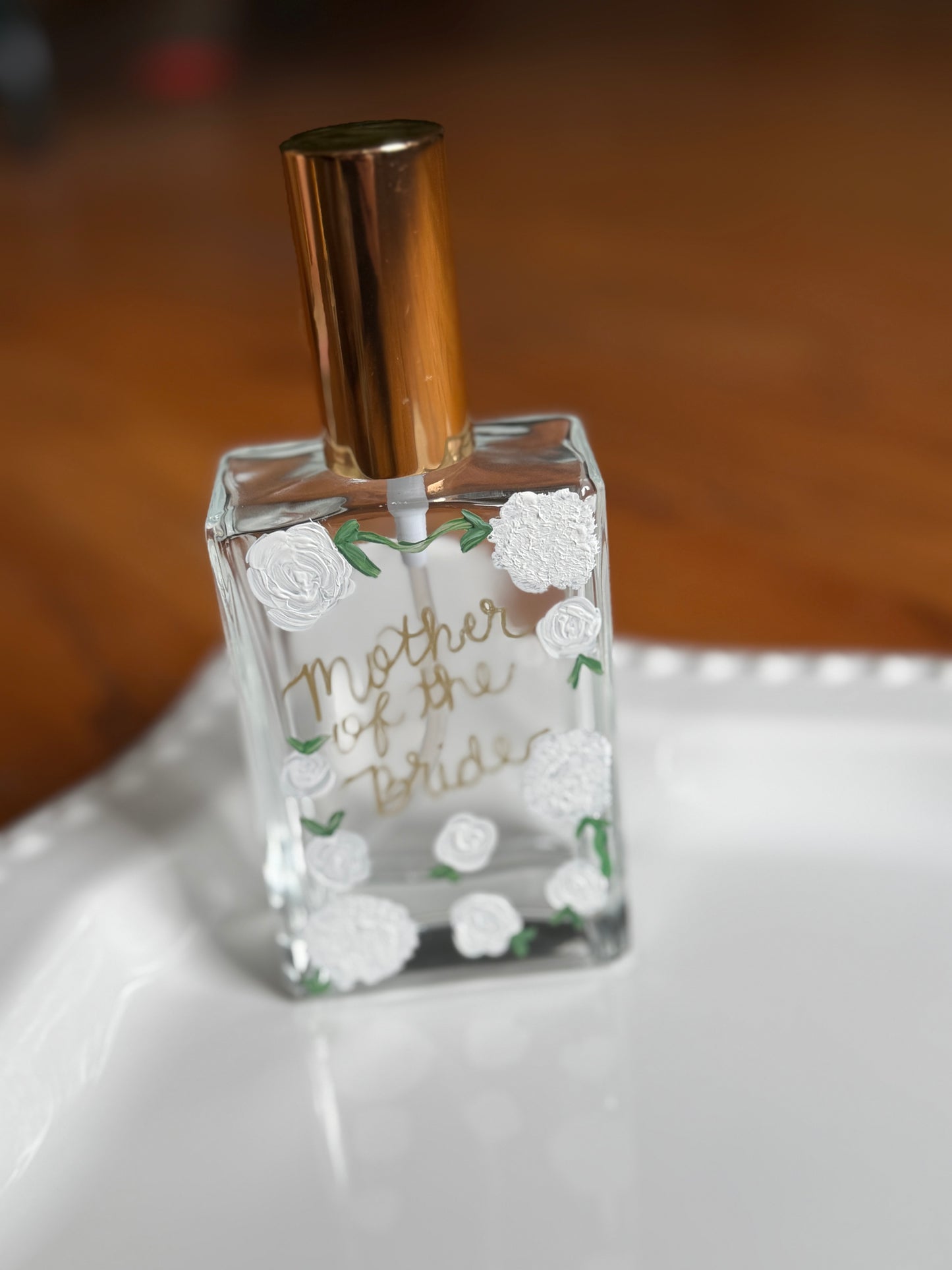 Hand-painted bridal keepsake bottle