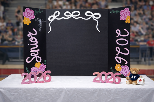 Custom Senior Night Photo Board – Trifold Senior Table Display (Fully Personalized)