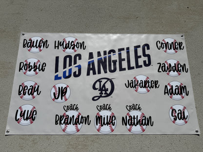 Baseball dugout banners