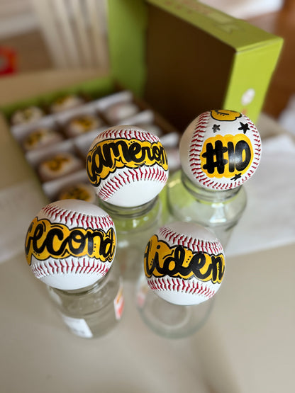 Custom Hand-Painted Baseball or Softball