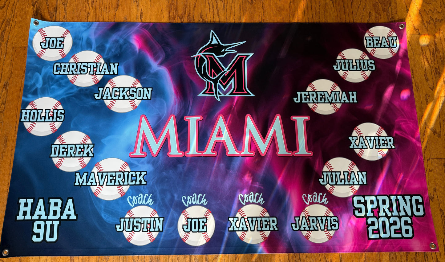 Baseball dugout banners