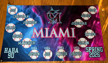 Baseball dugout banners