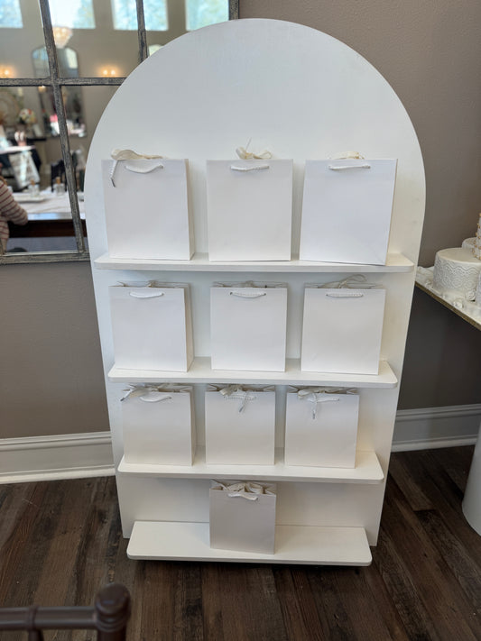 Wooden Arch & Treat Wall Backdrop Rentals