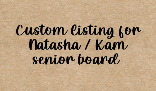 Custom listing for Natasha