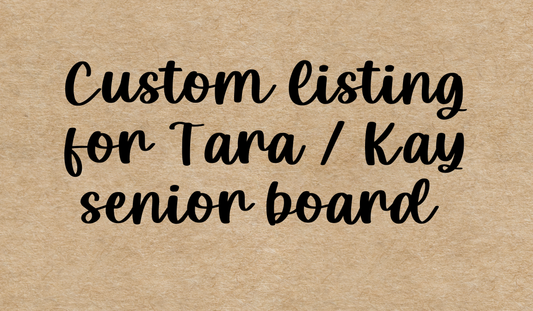 Custom listing for Tara