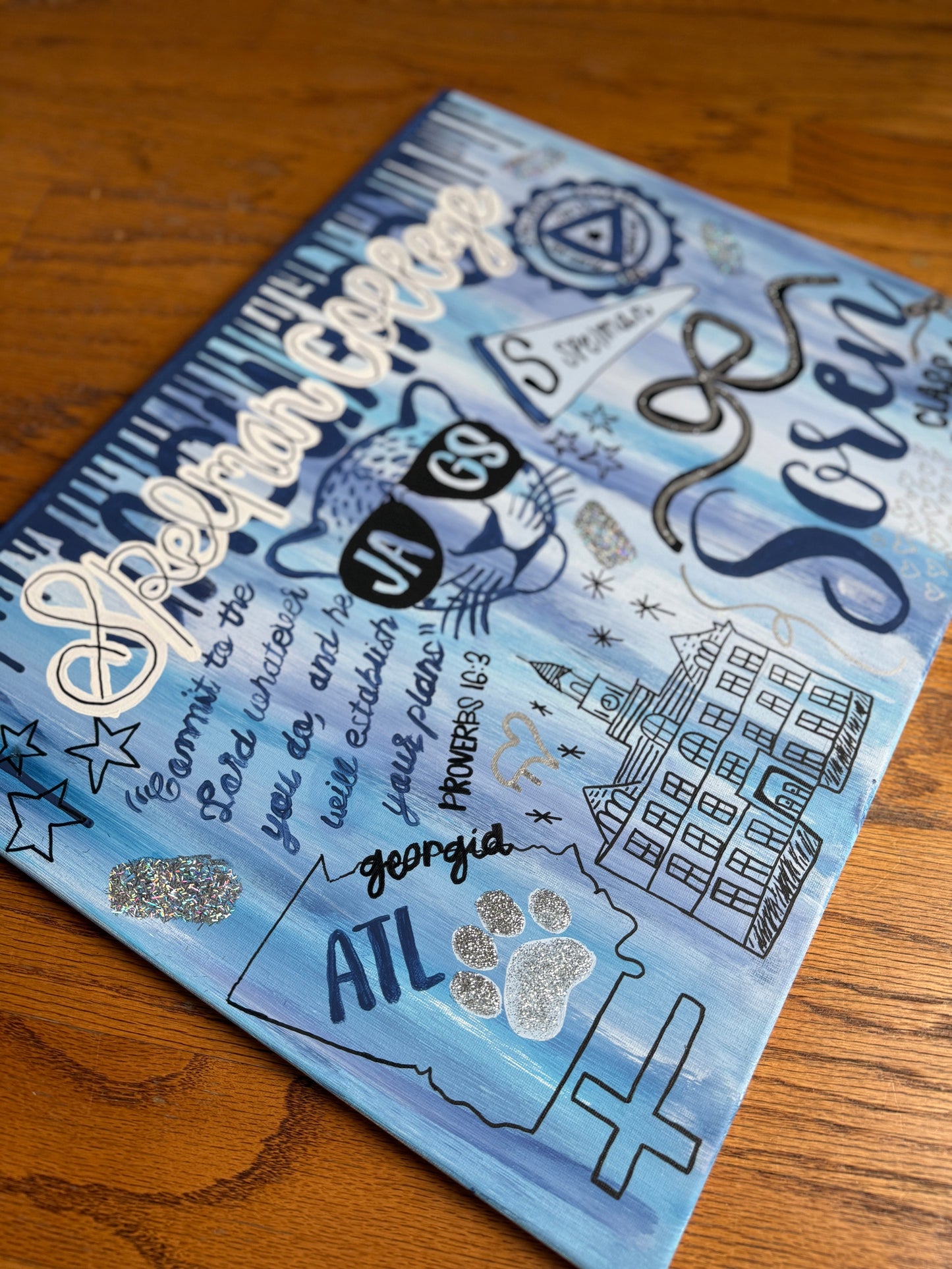 Custom College Keepsake Canvas – Personalized Graduation Gift