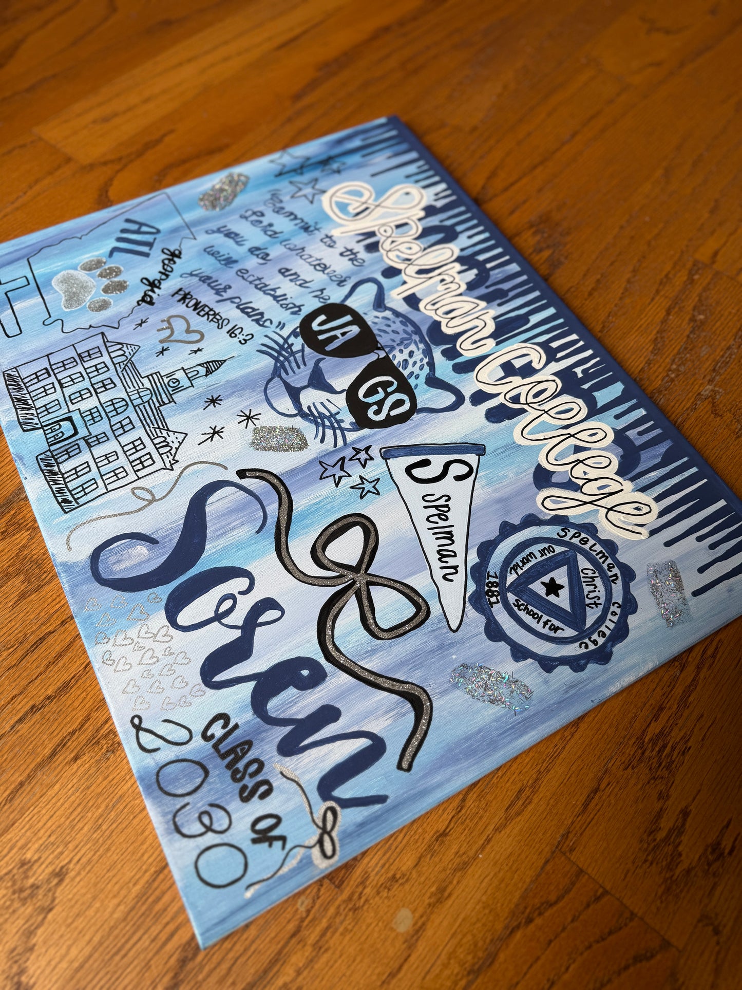 Custom College Keepsake Canvas – Personalized Graduation Gift