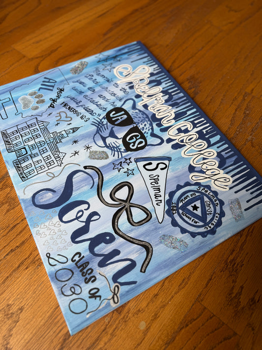 Custom College Keepsake Canvas – Personalized Graduation Gift