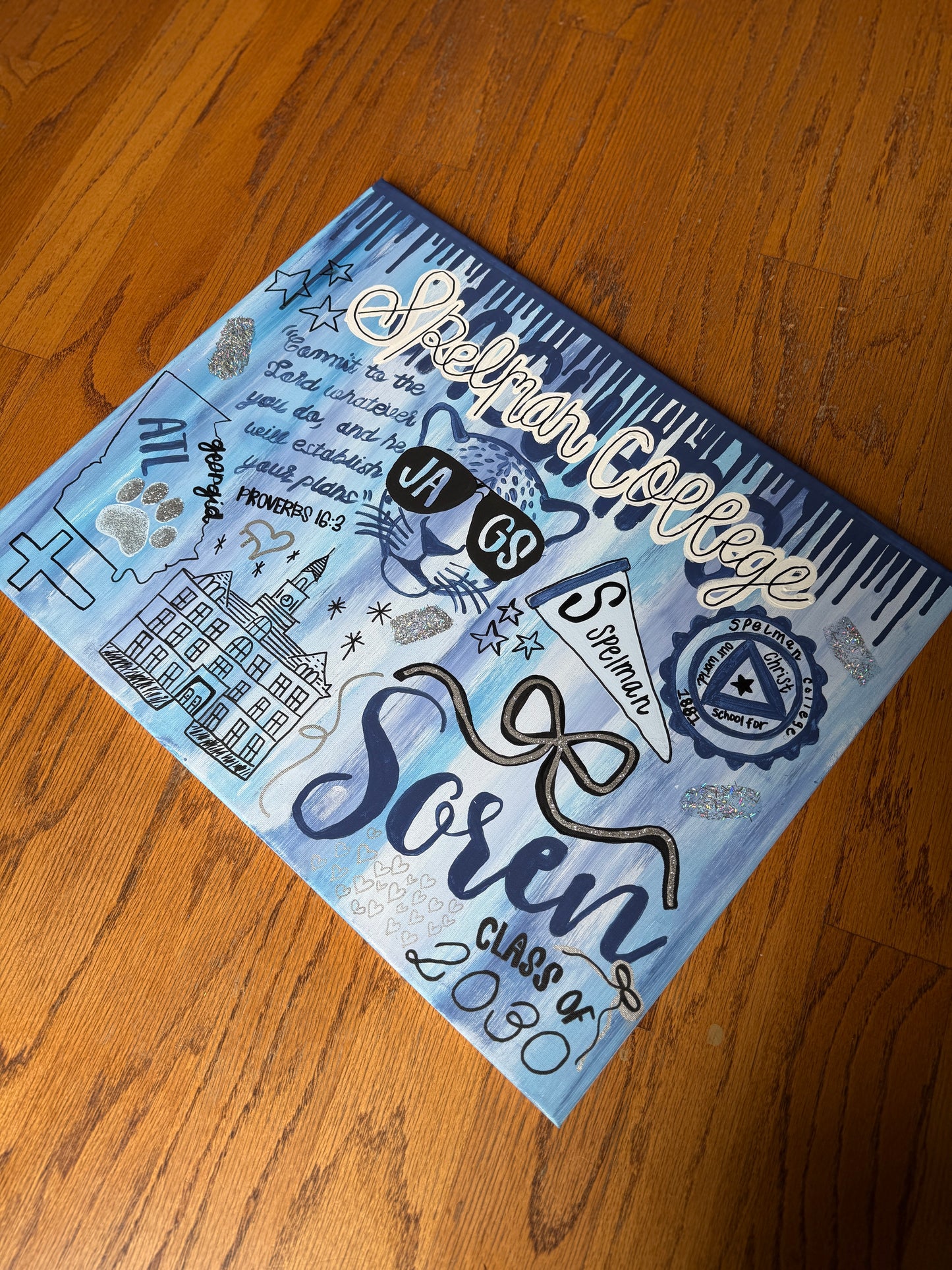 Custom College Keepsake Canvas – Personalized Graduation Gift