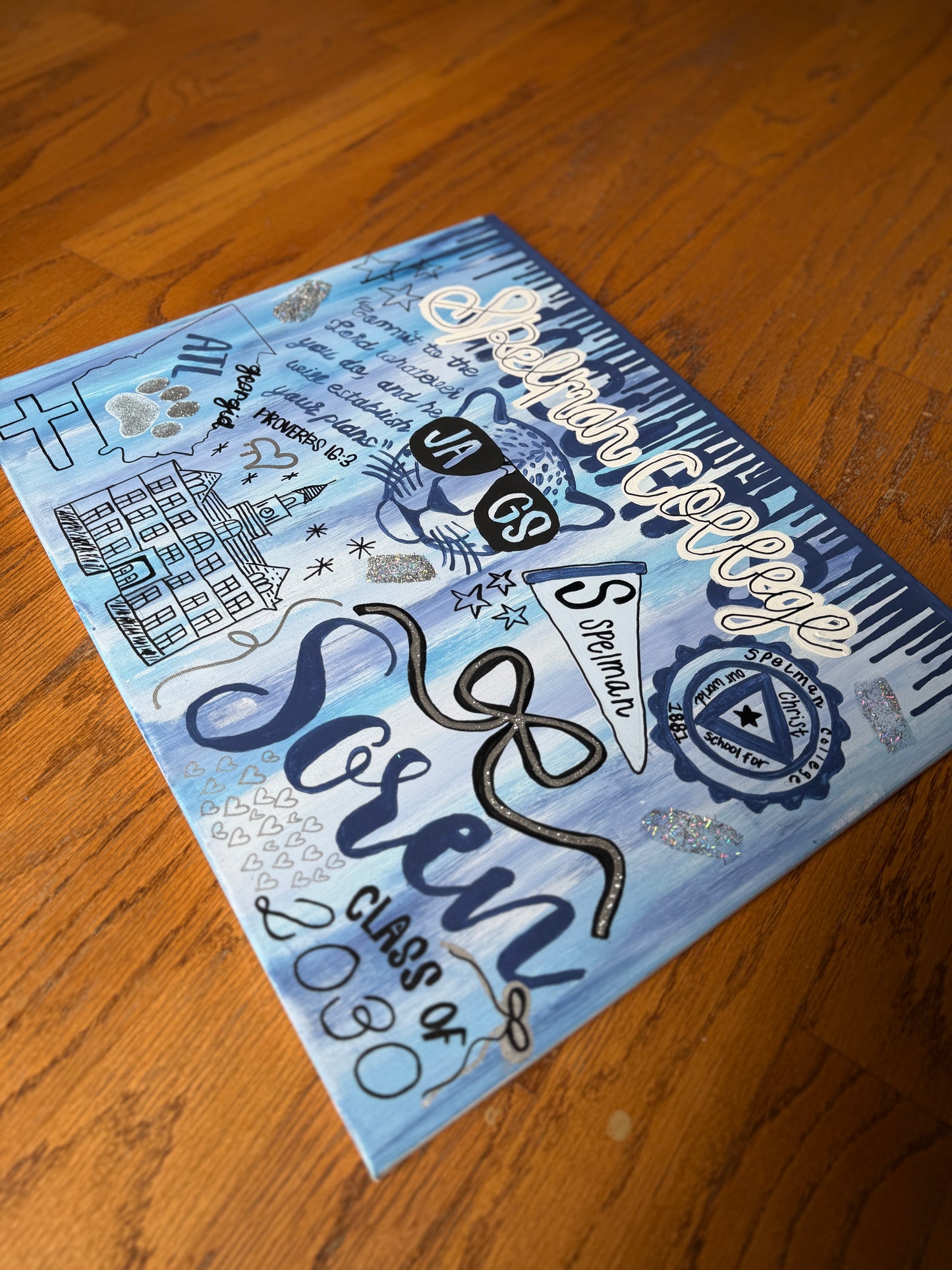 Custom College Keepsake Canvas – Personalized Graduation Gift