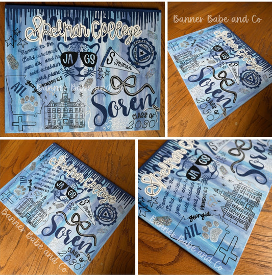 Custom College Keepsake Canvas – Personalized Graduation Gift